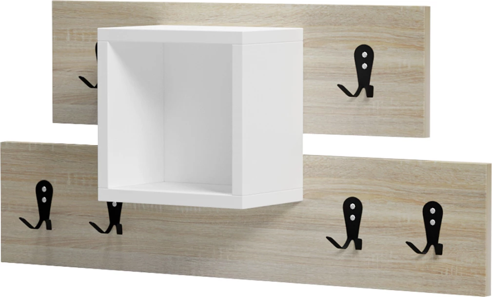 Varëse për hyrje me raft SLOT FH18077.01 melaminë në Sonama-bardhë 69x12x32Hcm