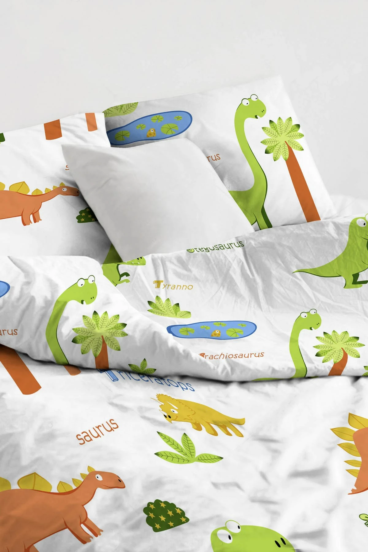 Set mbulesë për jorgan një person, L'essentiel, Dinolar, e bardhë