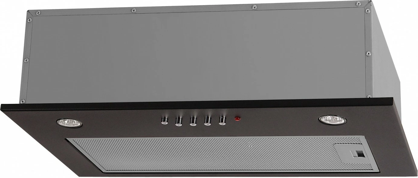 Okap Akpo WK-7 Micra, i integruar, kontroll mekanik, 53 cm, i zi