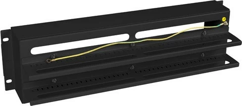 Panel shpërndarës tensioni Lanberg AK-VDP103-B, 3U, 19", me shinë DIN TS-35, i zi