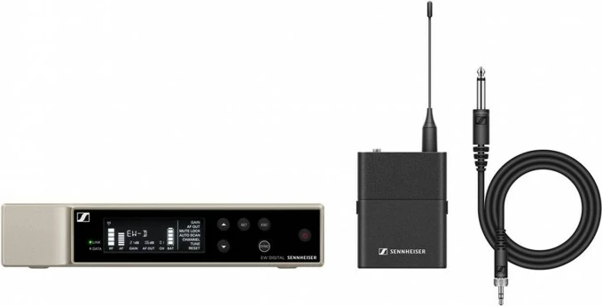 Set mikrofon pa tela Sennheiser EW-D CI1, me mini-transmetues dhe kabllo Ci1, 470-526 MHz, Zi