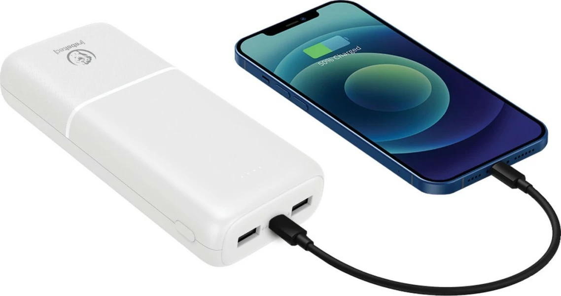 Powerbank Rebeltec P20, 20000mAh, 10W, Bardhë