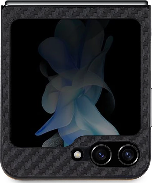 Mbështjellës BMW Leather Carbon për Samsung Galaxy Z Flip 5, i zi