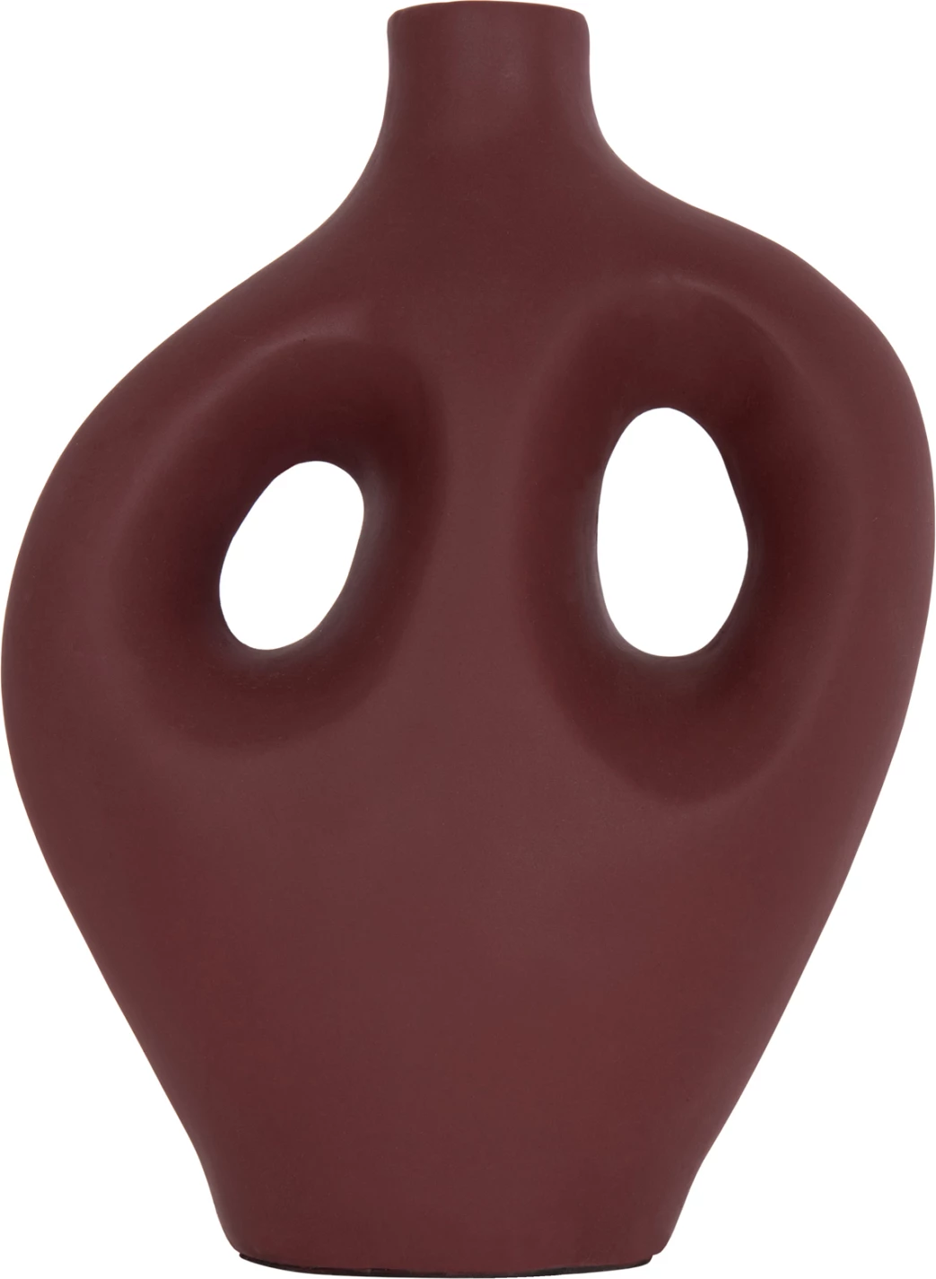 Vazo dekorative tavoline FLIKER, terrakotë, ngjyrë e kuqe e errët, FH4666.03L, 22.5x12x30cm