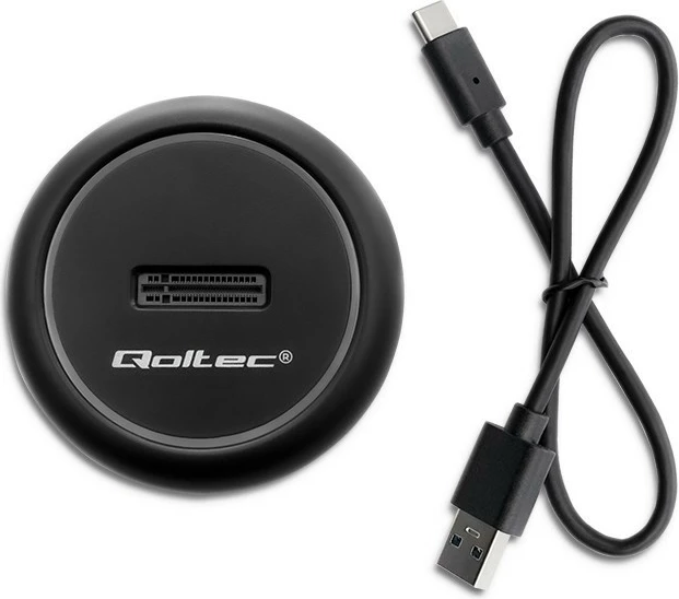 Stacion dokimi SSD M.2 Qoltec 52275, NVMe/SATA, USB-C, 2TB, i zi