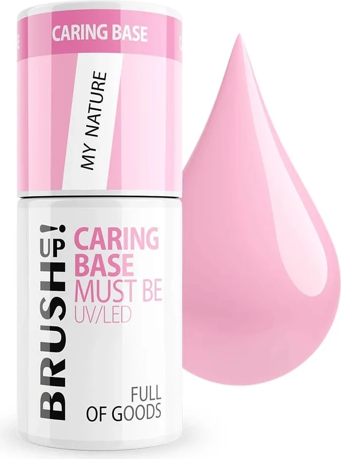 Bazë hibride për thonj BrushUp! Caring Base Hybrid Nail Base My Nature për femra 5g