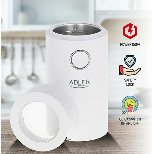 Grirës kafeje ADLER AD4446ws 150W 75g, e bardhë