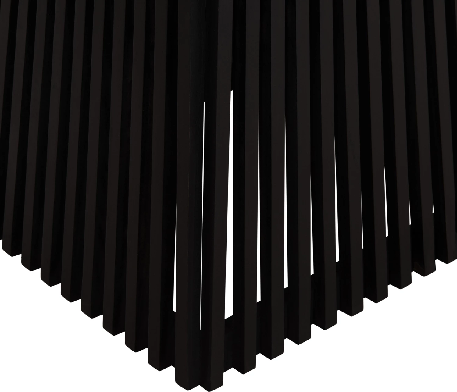 Tavolinë katrore ngrënieje FRANTZ, dru mindi, e zezë, 80x80x78cm