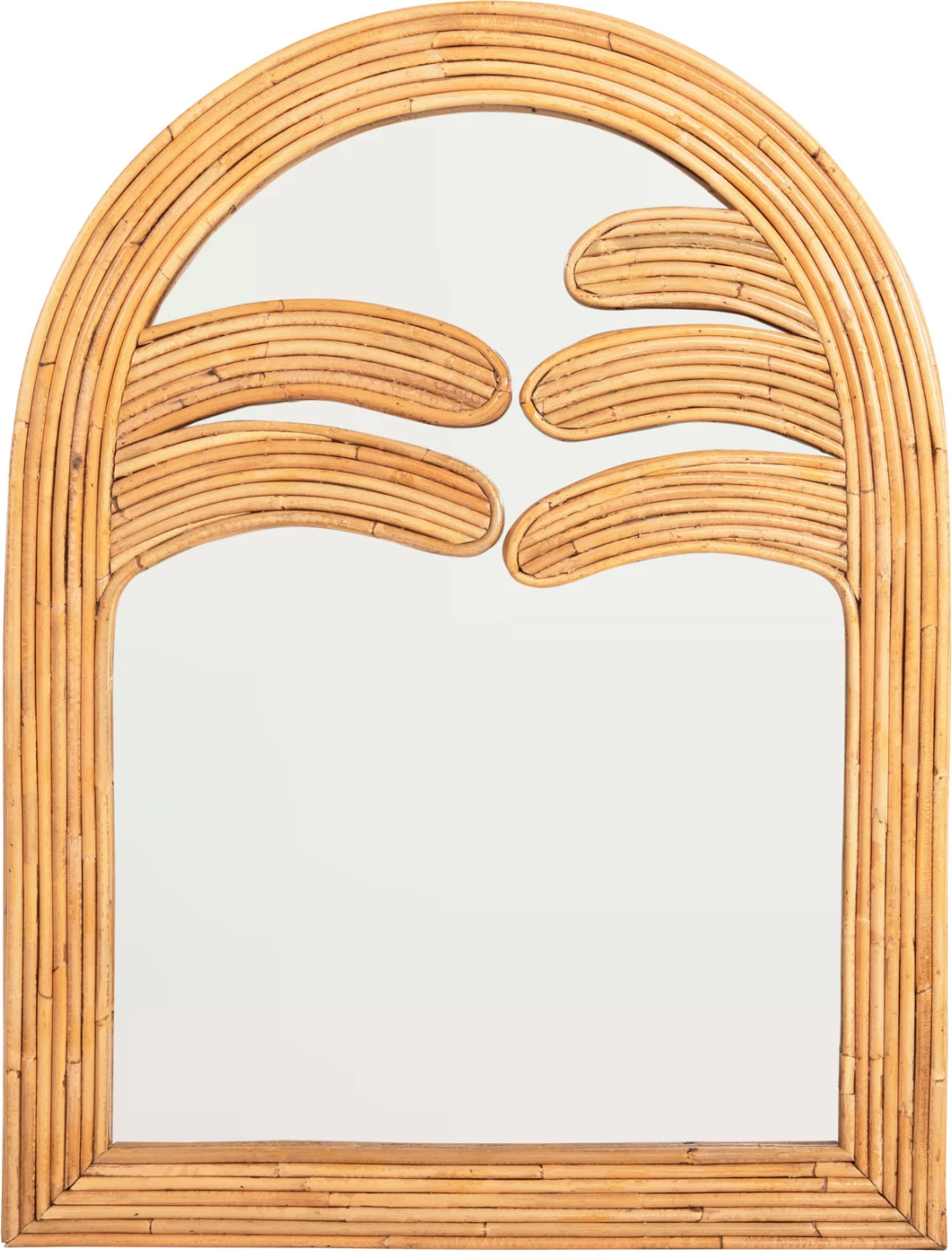 Pasqyrë muri REFLECT FH4366, kornizë natyrale rattan, 61x5x80 cm
