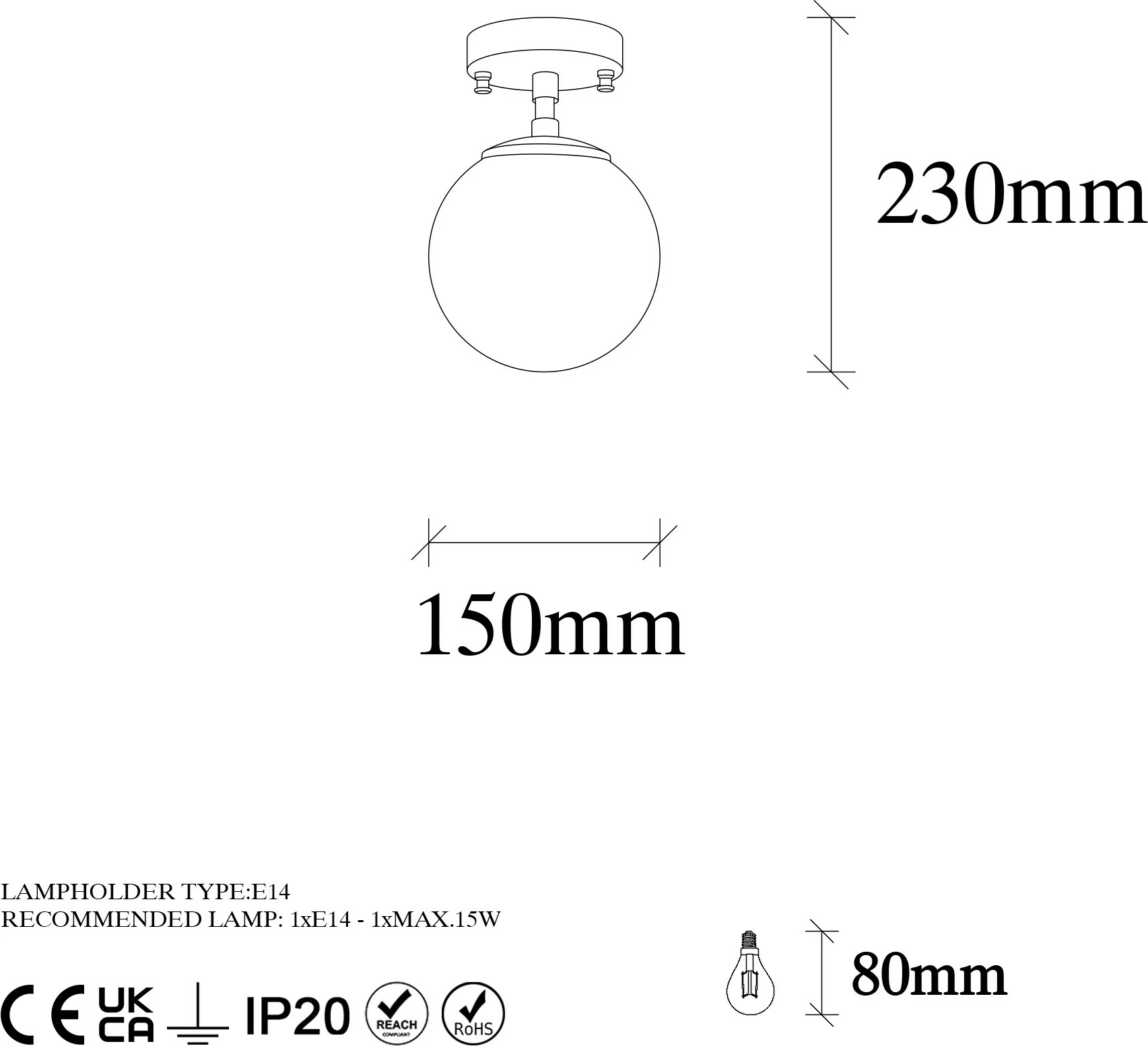 Llambë tavani vintage Opviq Atmaca - 10220