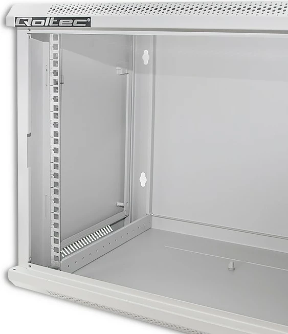 Kasë RACK Qoltec 9U, 600x600x500mm, për mur, Gri