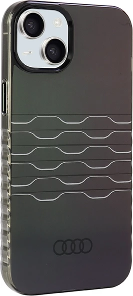 Mbështjellës Audi IML MagSafe për iPhone 15 Plus / 14 Plus, i zi