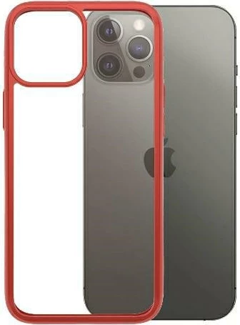 Mbështjellës PanzerGlass ClearCase për iPhone 12 Pro Max, transparent dhe i kuq