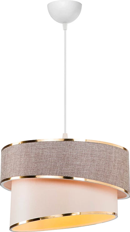 Dritë tavani Loopy Ε27 bezhë-bardhë D30x18cm