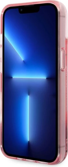 Mbështjellës Karl Lagerfeld Glitter Choupette Head për iPhone 14 Plus, Rozë