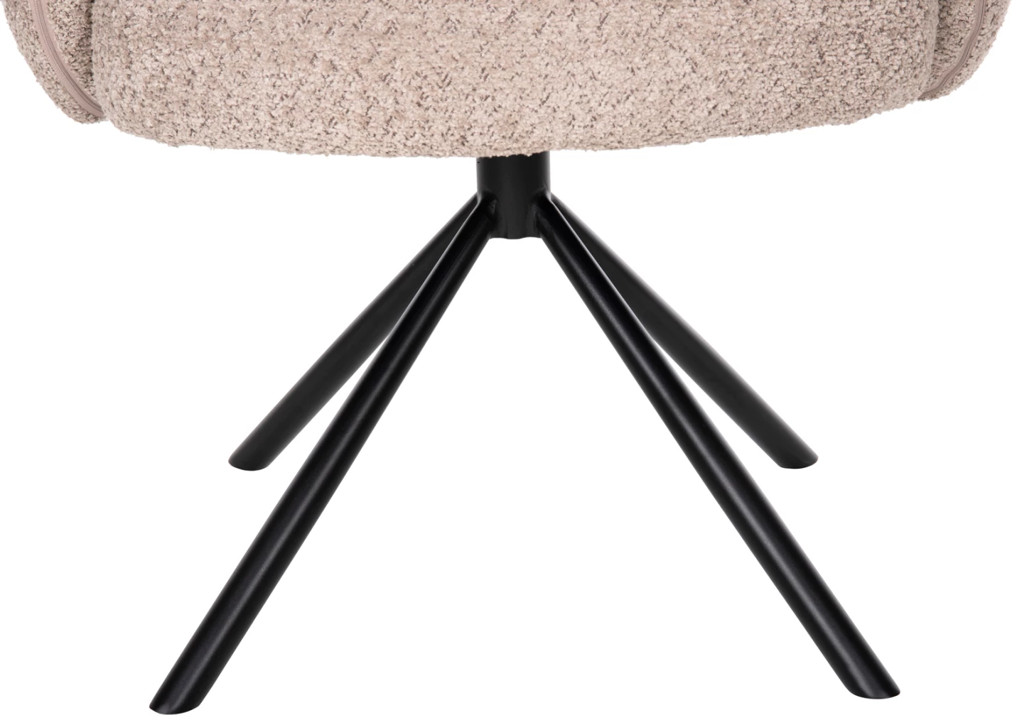 Set për darkë 7 pjesë, tavolinë CORBY & 6 karrige WINON (bej)