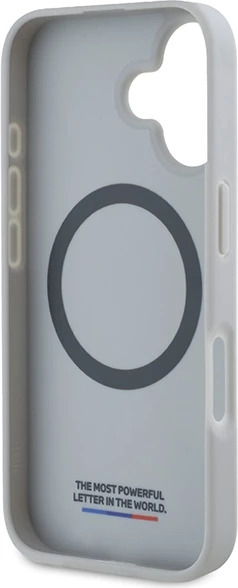 Mbështjellës BMW M Carbon Tricolor Line MagSafe për iPhone 16, Gri