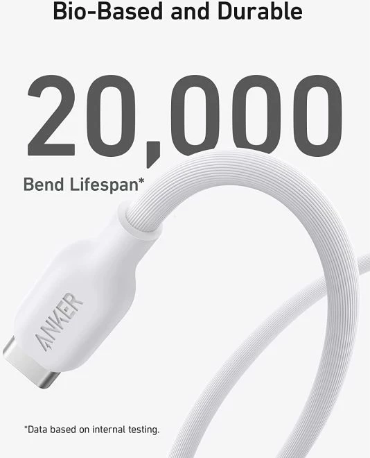 Kabllo Anker 541 BIO USB-C në Lightning 1.8m, deri 100W, e zezë