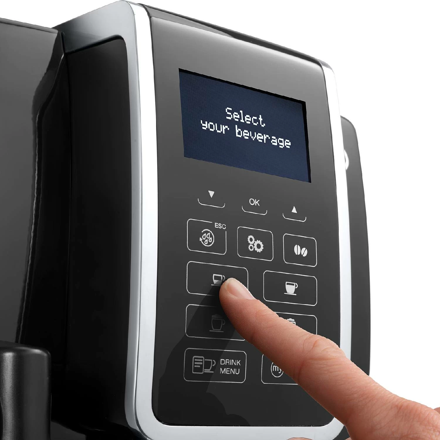 Aparat kafeje automatik, DeLonghi Dinamica ECAM350.55.B, 15 bar, LatteCrema, ekran LCD, i zi