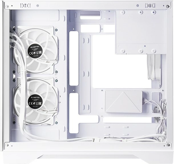 Kasë, Chieftec, Visio GM-30W-TG-OP, Midi Tower ATX/Micro ATX/Mini ITX, 6x 120mm ARGB, xham i temperuar, e bardhë