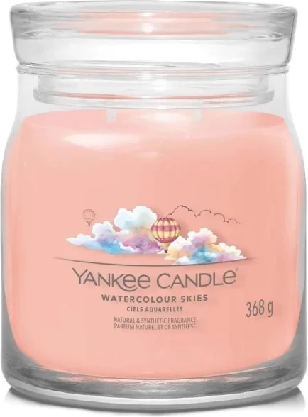 Qiri aromatik Yankee Candle Watercolour Skies 368g