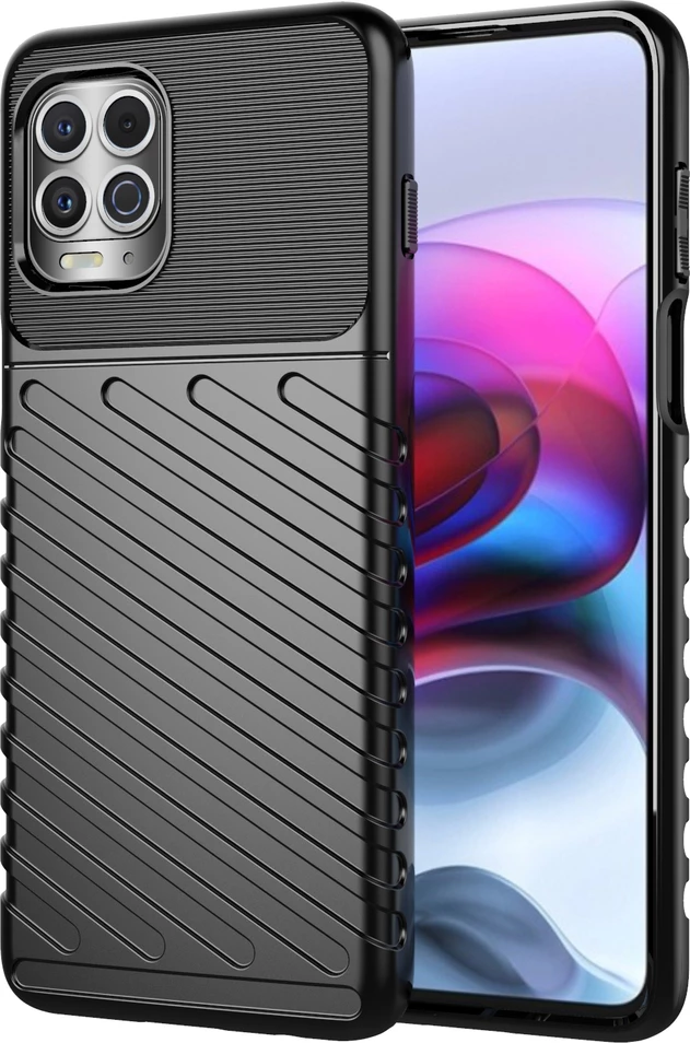 Mbështjellës Hurtel Thunder Case për Motorola Moto G100 / Edge S, TPU, i zi