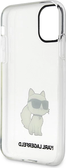 Mbështjellës Karl Lagerfeld Ikonik Choupette për iPhone 11/XR, transparent