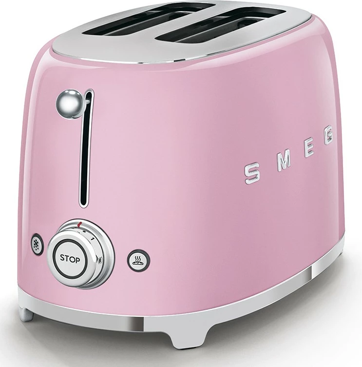 Toaster Smeg TSF01PKEU, 2 feta, 950W, rozë