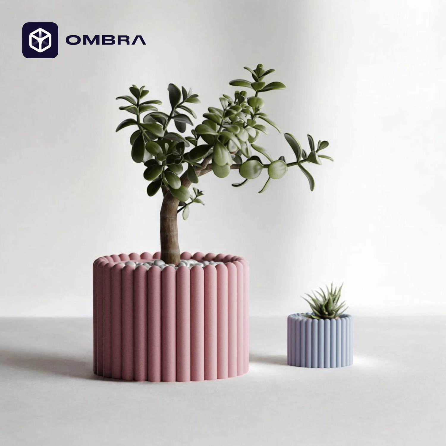 Vazo dekorative për bimë, madhësia S, rozë