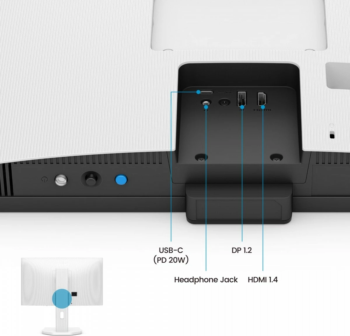 Monitor BenQ GW2490TC 23.8'' FHD 144Hz IPS 5ms, HDMI/DisplayPort/USB-C, altoparlantë, rregullim lartësie, zi/bardhë