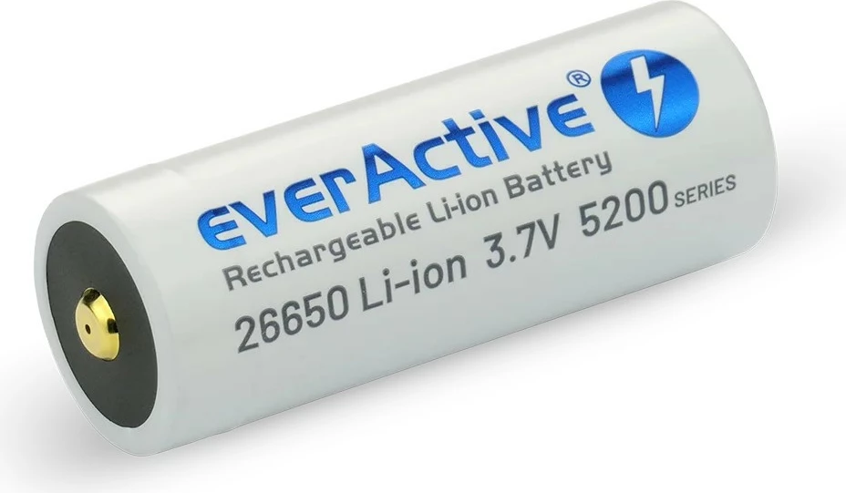 Bateri rikarikueshme Li-ion everActive 26650, 5200 mAh, 3.7V, me micro USB