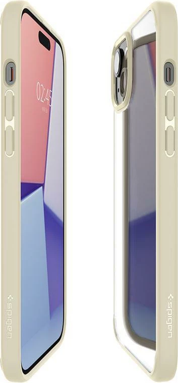 Mbështjellës Spigen Crystal Hybrid për iPhone 15 Plus, Transparent Beige