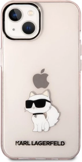 Mbështjellës Karl Lagerfeld KLHCP14MHNCHTCP për iPhone 14 Plus 6.7", Choupette, Rozë