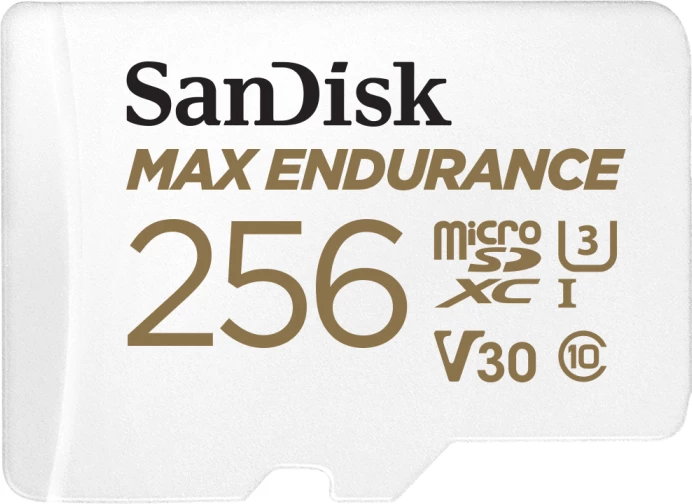 Kartelë memorje microSDXC SanDisk MAX ENDURANCE SDSQQVR-256G-GN6IA 256GB, U3/V30, Class 10, me adapter SD
