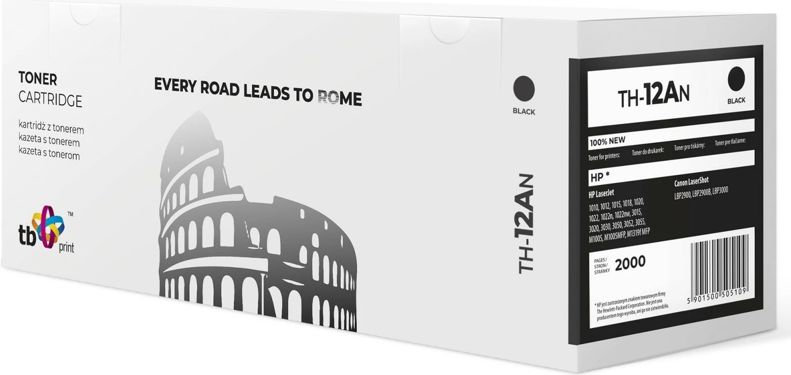 Toner TB Print TH-12AN për HP/Canon, 2000 faqe, i zi