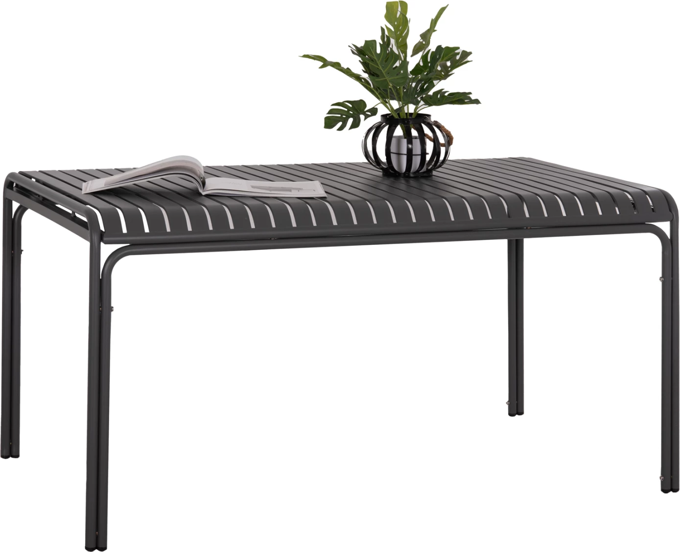 Tavolinë alumini për jashtë, ngjyrë gri, RACHEL FH6339.01, 150x80x75cm