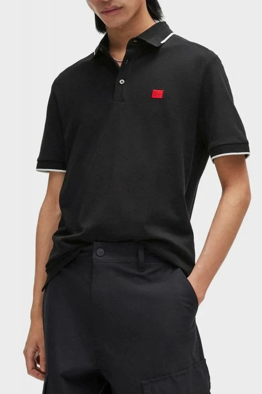 Maicë polo për meshkuj Hugo, e zezë