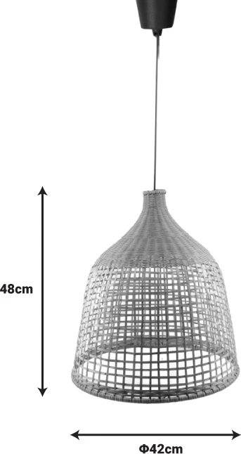Dritë tavani Axien Inart E27 bambu ngjyrë natyrale D42χ48cm