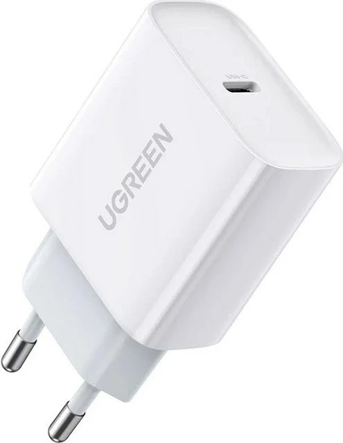 Karikues UGREEN 20W, USB-C, Power Delivery 3.0 & Quick Charge 4.0+, i bardhë