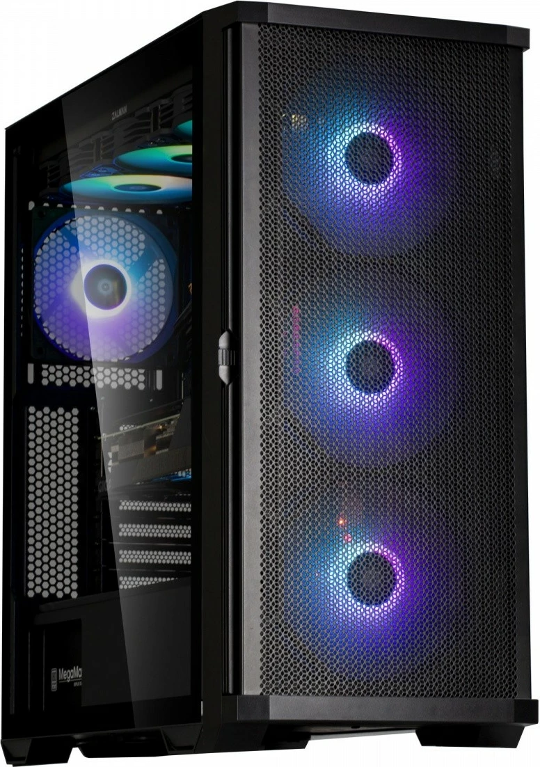 Kasë Zalman Z10 PLUS, ATX Mid Tower, 4x ARGB ventilatorë, E zezë