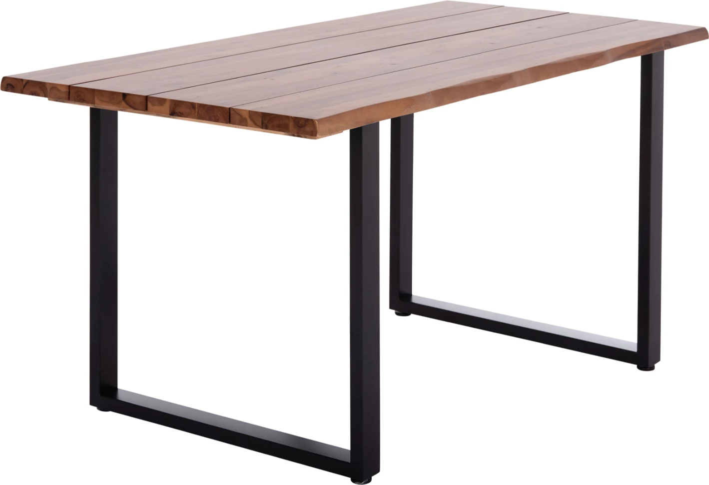 Tavolinë për jashtë FRIGGO, dru akacie, këmbë metalike, 140x80x77cm