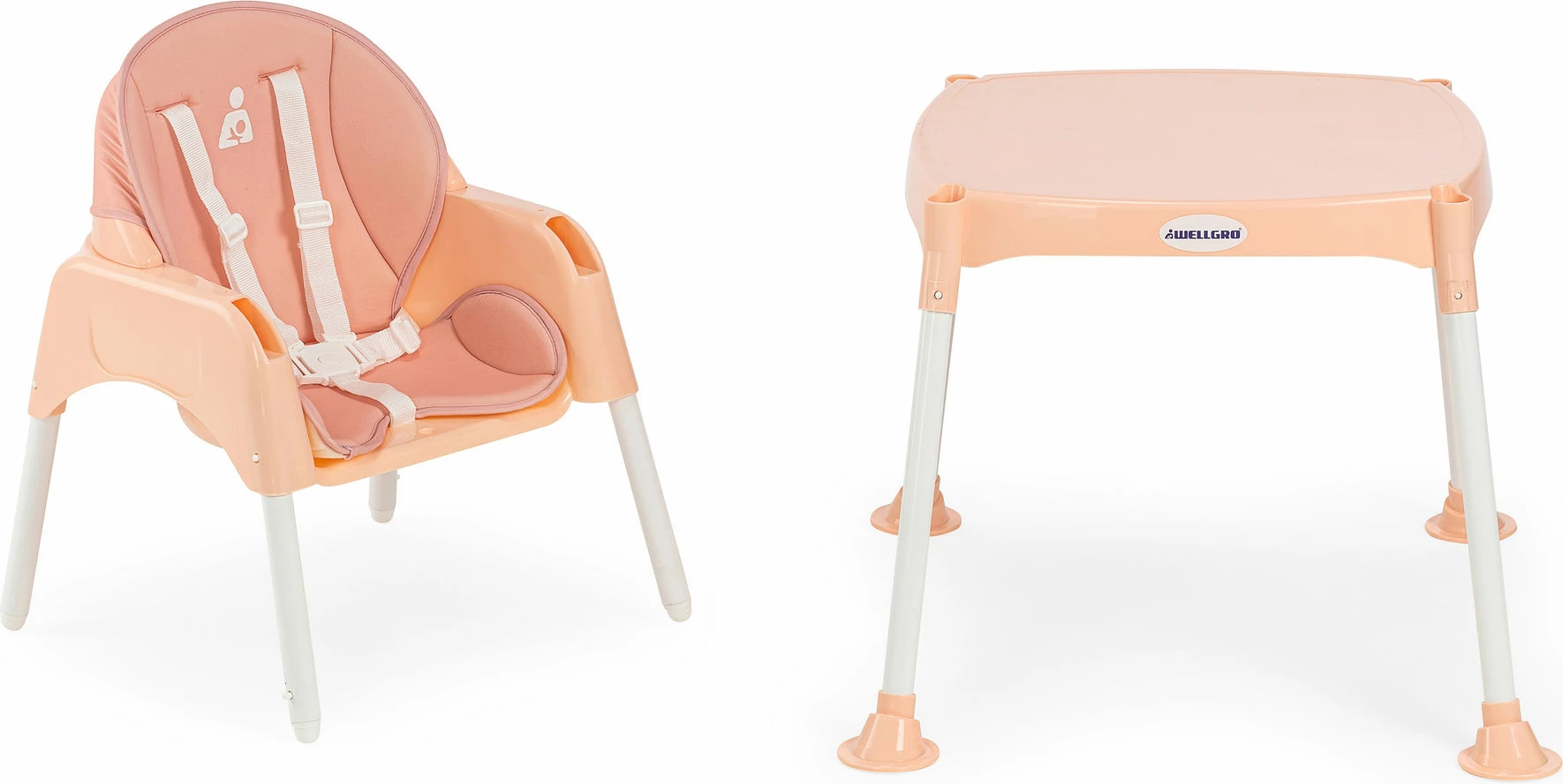 Karrige për bebe 3n1, ngjyrë salmon, Evila Originals