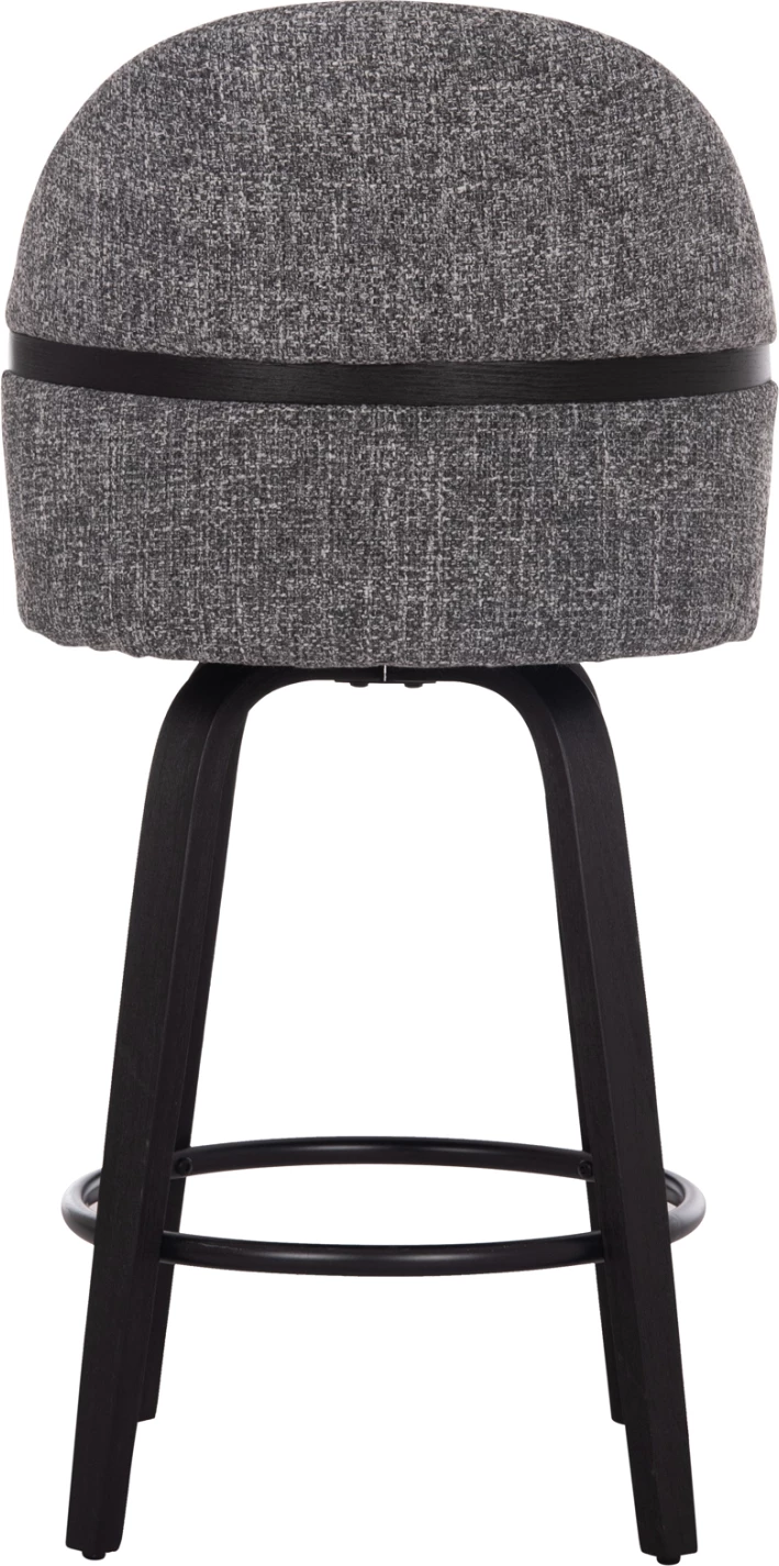 Karrige për bar rrotulluese DEKKER FH18250.03, dru i zi, material gri, 48x54x96cm, set prej 2 copë