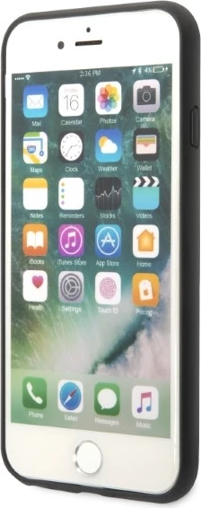 Mbështjellës Karl Lagerfeld Saffiano Karl&Choupette Head për iPhone 7/8/SE 2020/SE 2022, i zi