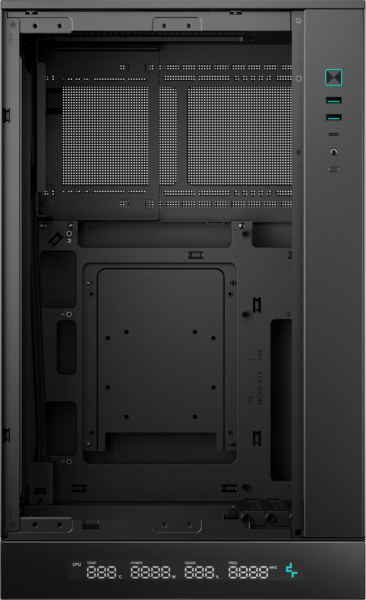 Kasë Deepcool CH270 DIGITAL mini tower, xham i temperuar, e zezë