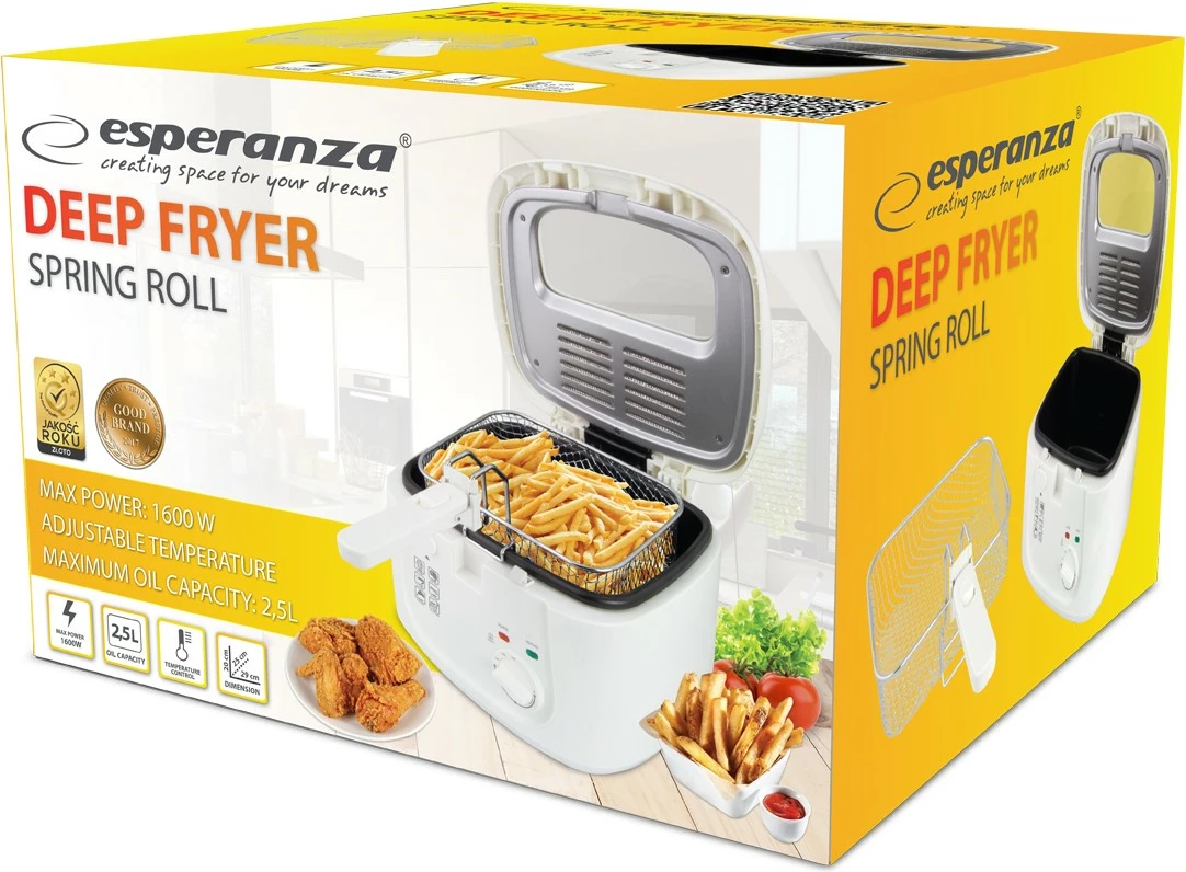Fritezë Esperanza SPRING ROLL EKG012, 2.5L, Bardhë