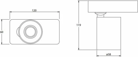 Reflektor tavanor GTV SANTO 1x GU10 220V max 20W, i zi