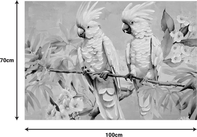 Pikturë kanavace Parote Ι, shumëngjyrëshe, 100x3x70cm