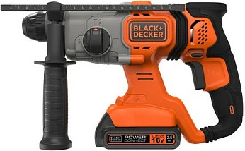 Çekiç elektrik Black & Decker BCD900E2K-QW, 18V, 2.5Ah, SDS Plus, me valixhe, portokalli/zezë