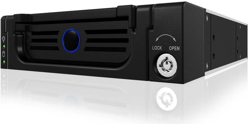Kasë IcyBox IB-138SK-B-II për hard disk 3.5" SATA, Alumini, E zezë